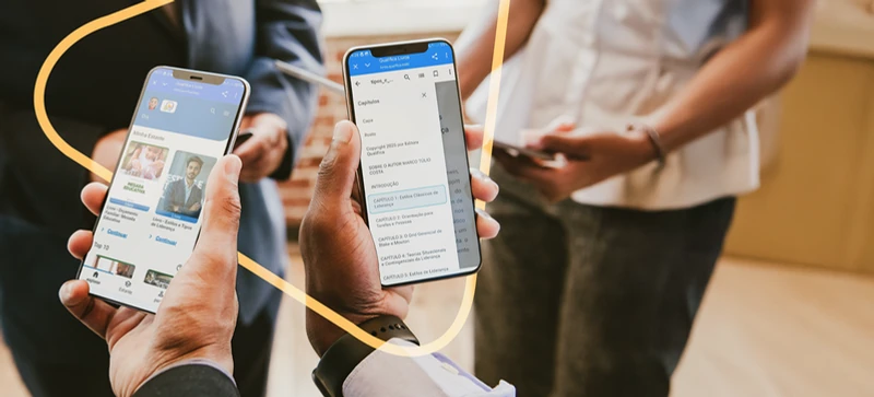 Aplicativos de serviços digitais no smartphone