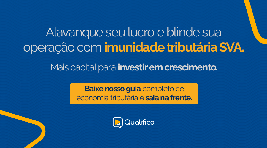 Banner explicativo sobre imunidade tributária SVA e otimização fiscal para provedores de internet.